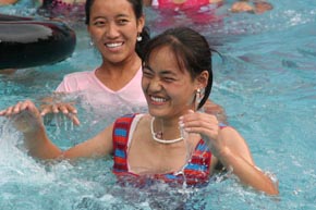 Swimming practice