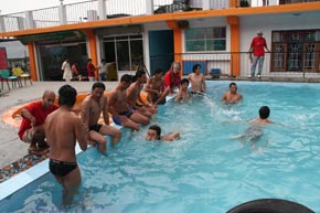 Swimming practice